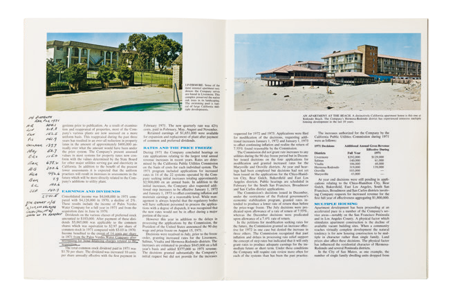 1971 Annual Report to Stockholders showcasing multi-family housing developments