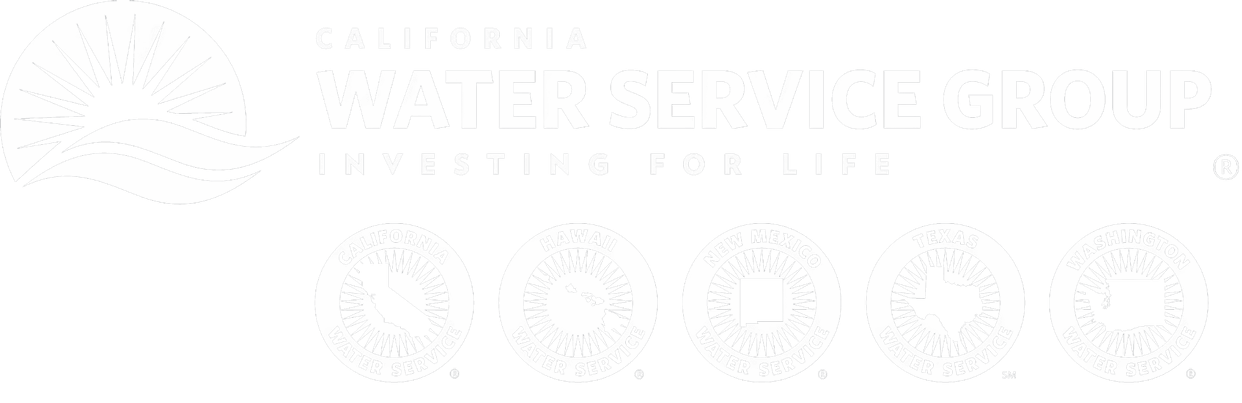 California Water Service Group Investing for Life logo with subsidiary badges