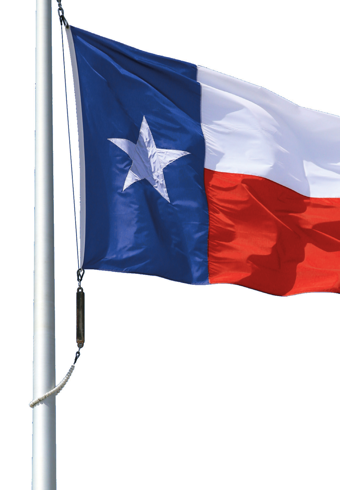 Texas state flag waving