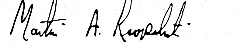 Signature of Martin A. Kropelnicki