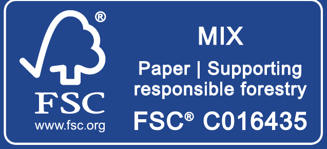 FSC Mix label: Paper | Supporting responsible forestry, www.fsc.org, FSC C016435