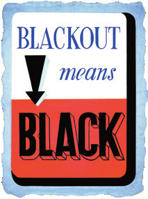 BLACKOUT means BLACK vintage WWII poster