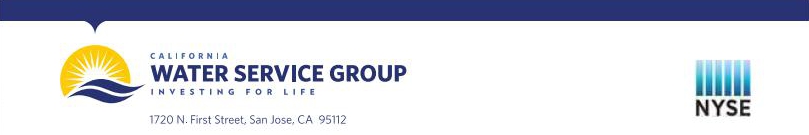 California Water Service Group and NYSE logo header