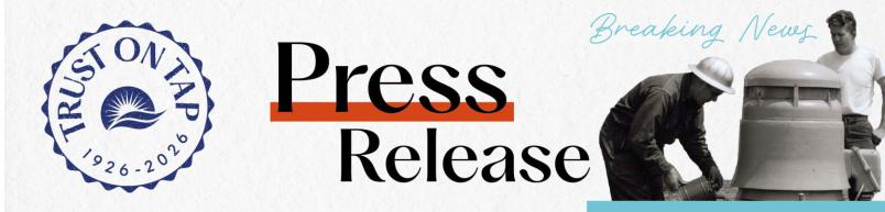 Trust On Tap 1926-2026 logo Press Release